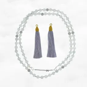 Return to Origin Beaded Moonstone Necklace with Tassels