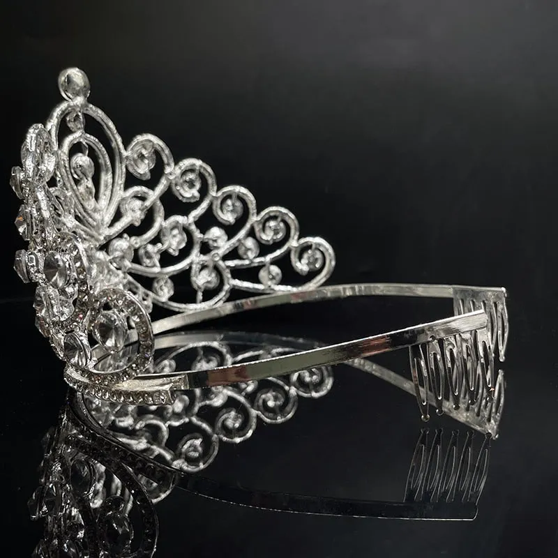 Rhinestone Crystal Tiara Pageant Crown Hair Accessory