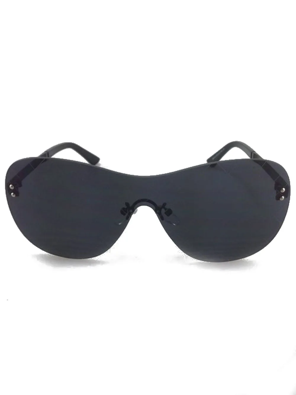 Rimless Shield Cross Pattern Sunglasses