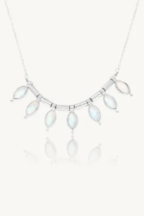 Rising Moonstone Silver Necklace