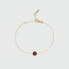 Salina Garnet and Gold Vermeil Disc Bracelet