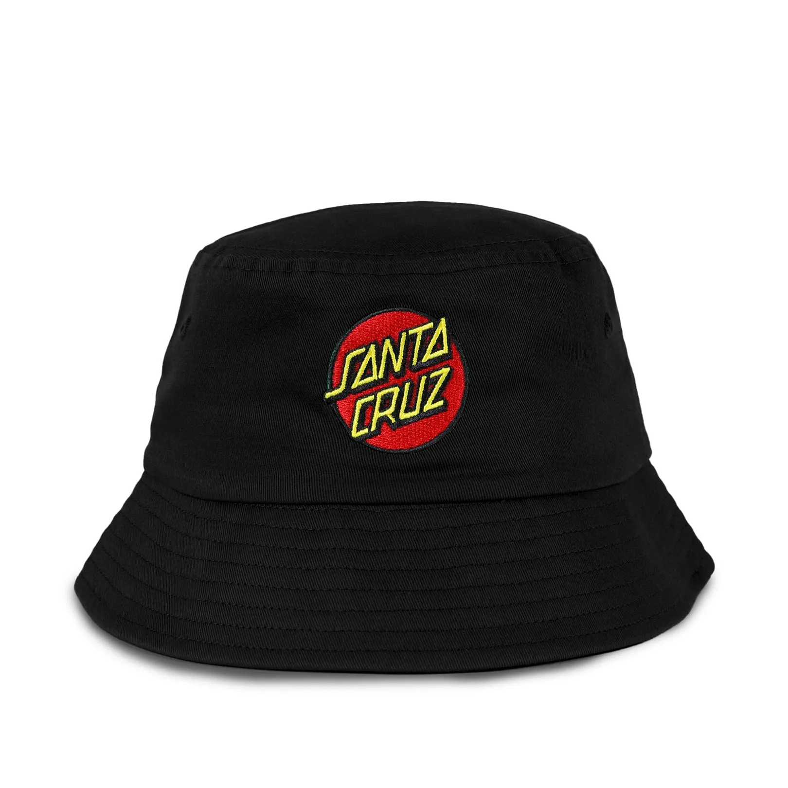 Santa Cruz Mens Classic Dot Patch Bucket Hat Black