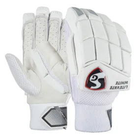 SG Litevate White Cricket Batting Gloves