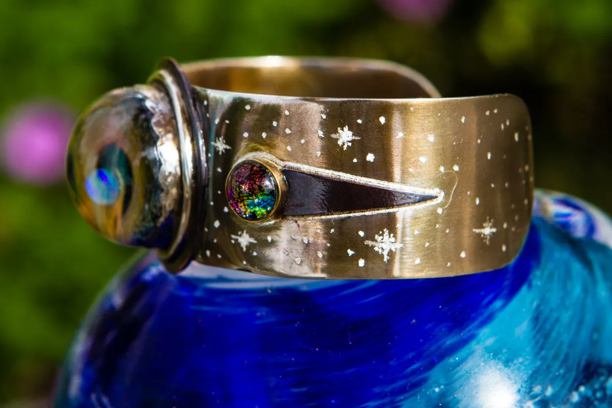 Silver Cosmic Bracelet with Cremation Ash