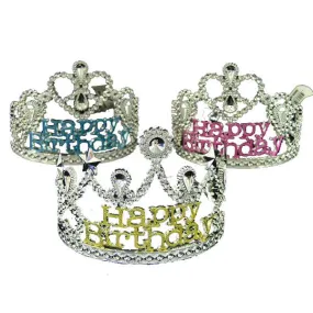 Silver Tiara with Happy Birthday