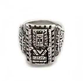 Silver Wiracocha Signet Style Ring