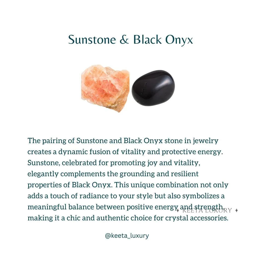 Solar Flare - Sunstone & Black Onyx Bracelet