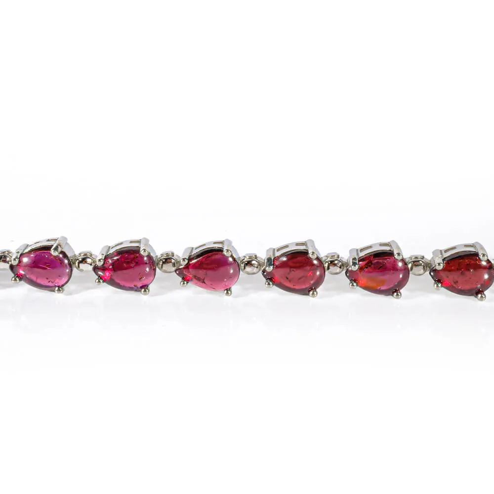 Special Garnet (Lal) Gemstone Silver Bracelet SCB-010