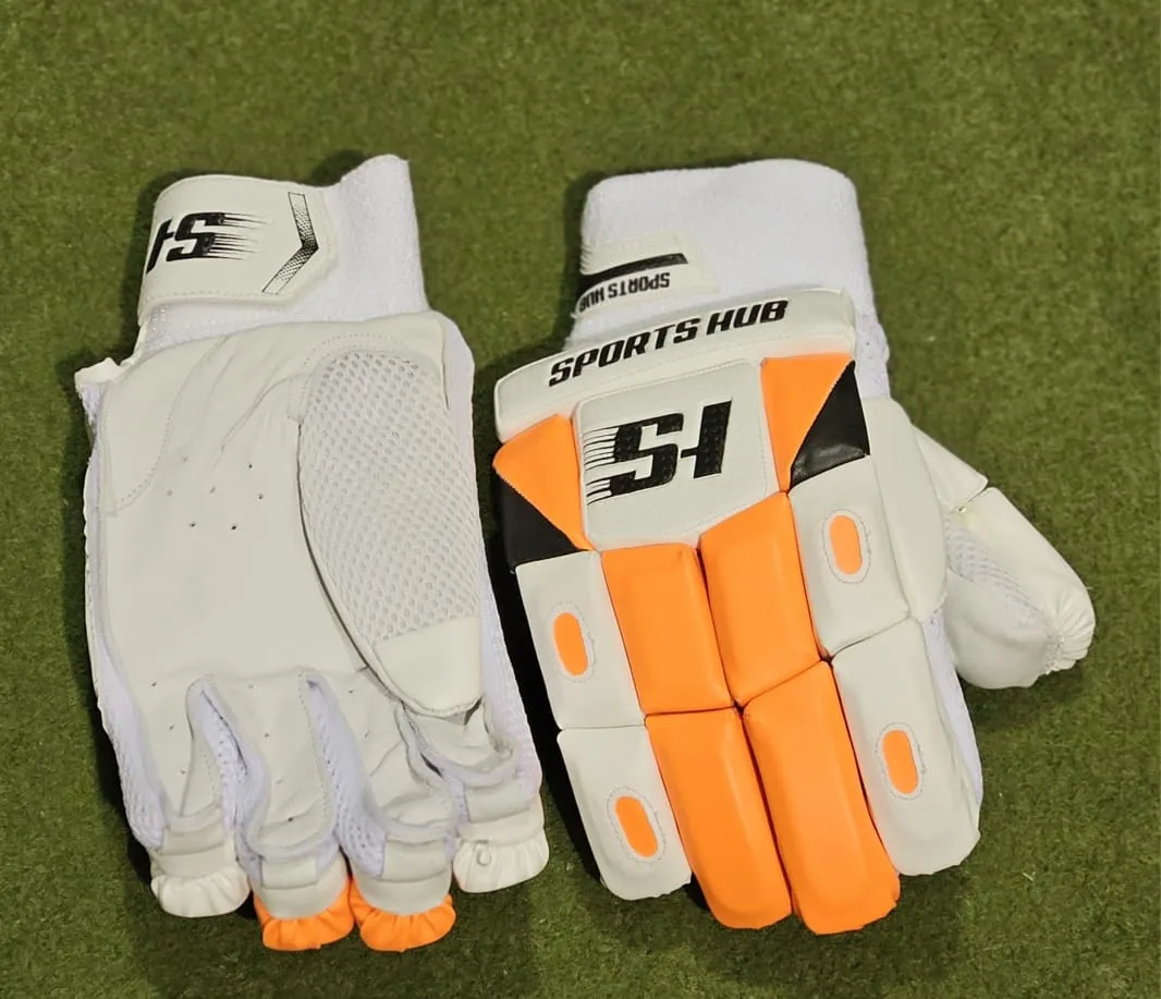 SPORTS HUB ORANGE/BLACK BATTING GLOVES