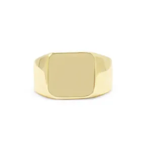 Square Signet Ring in 18ct Yellow Gold