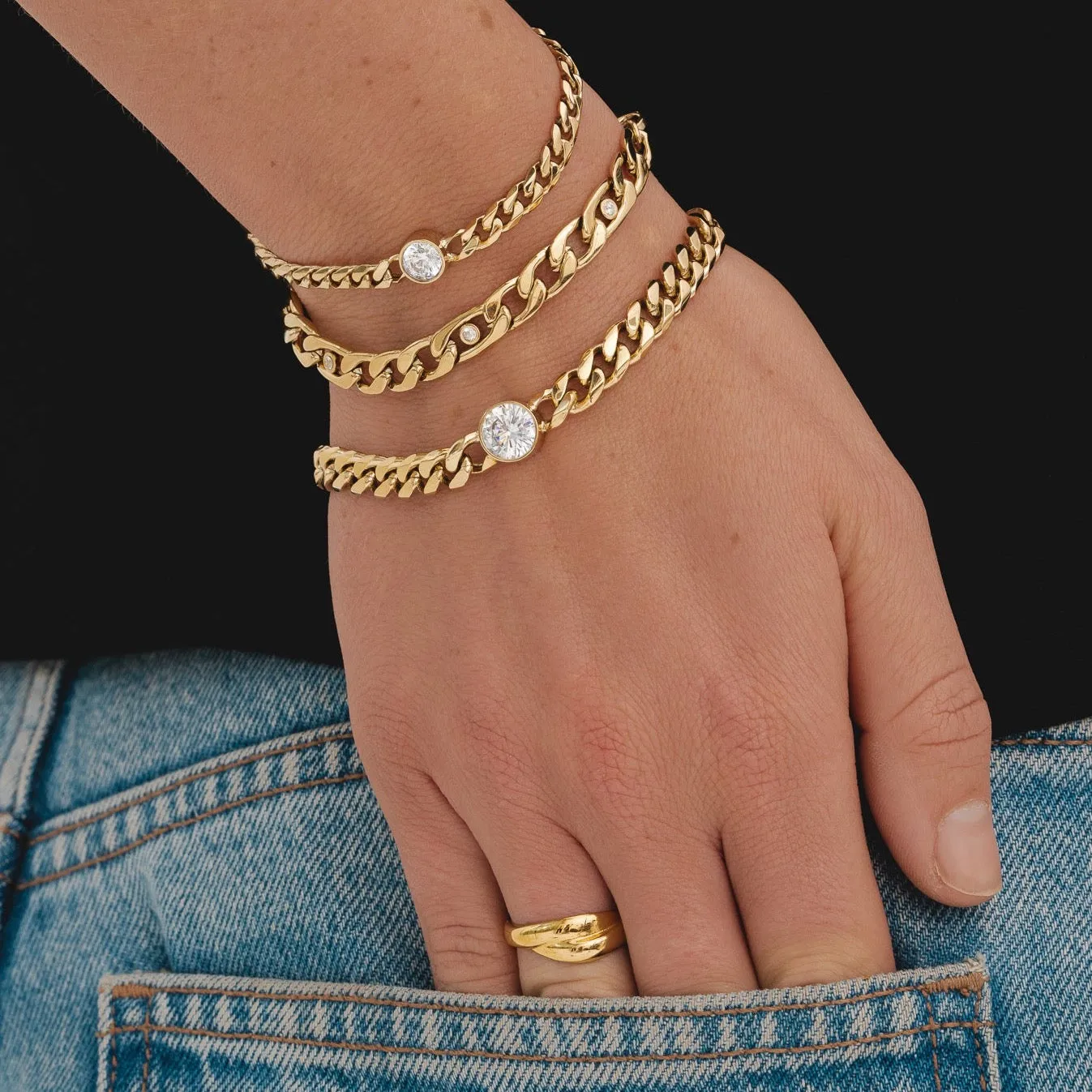 Statement CZ Chain Bracelet