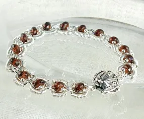 Sterling and Garnet Bracelet