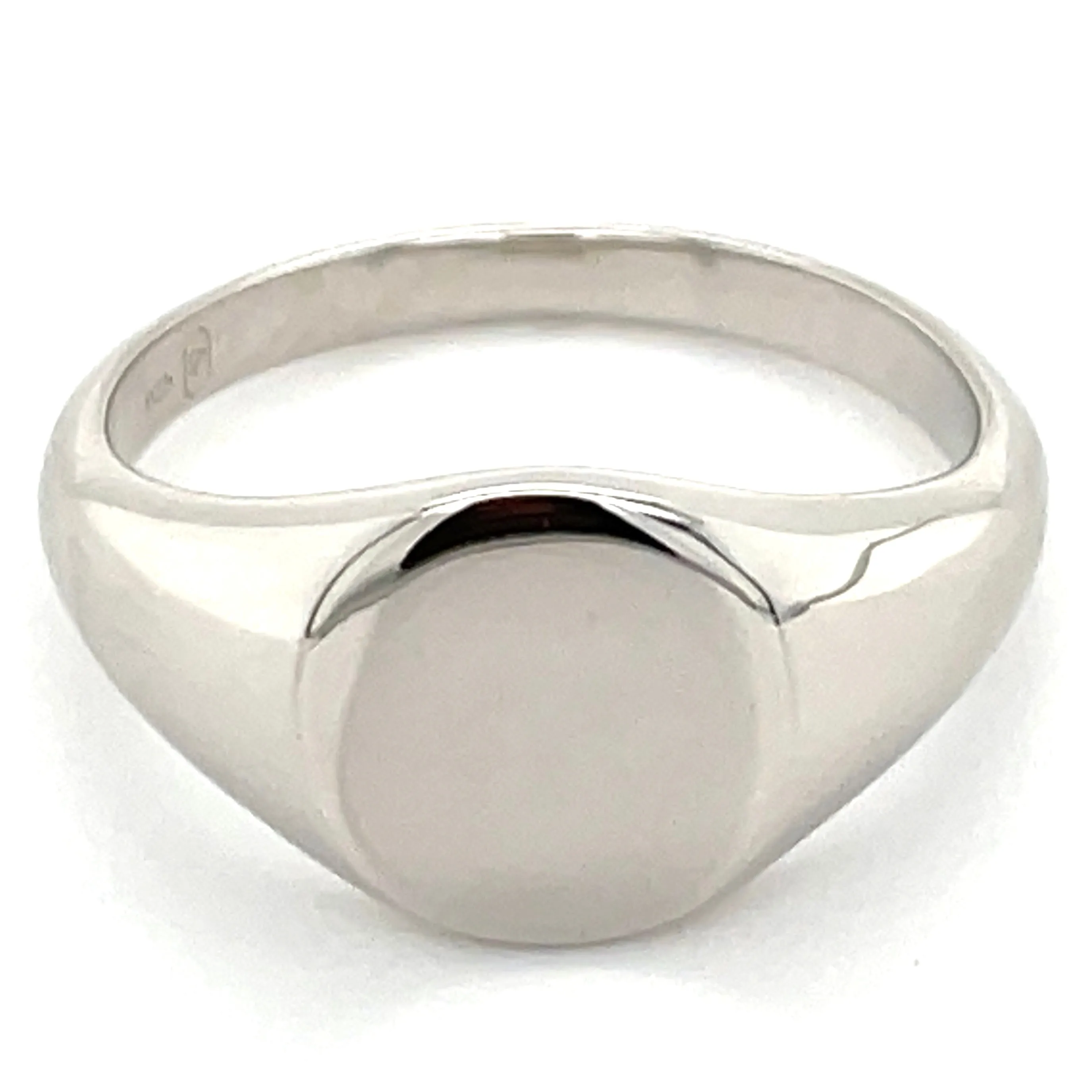 Sterling Silver Gents Round Signet Ring