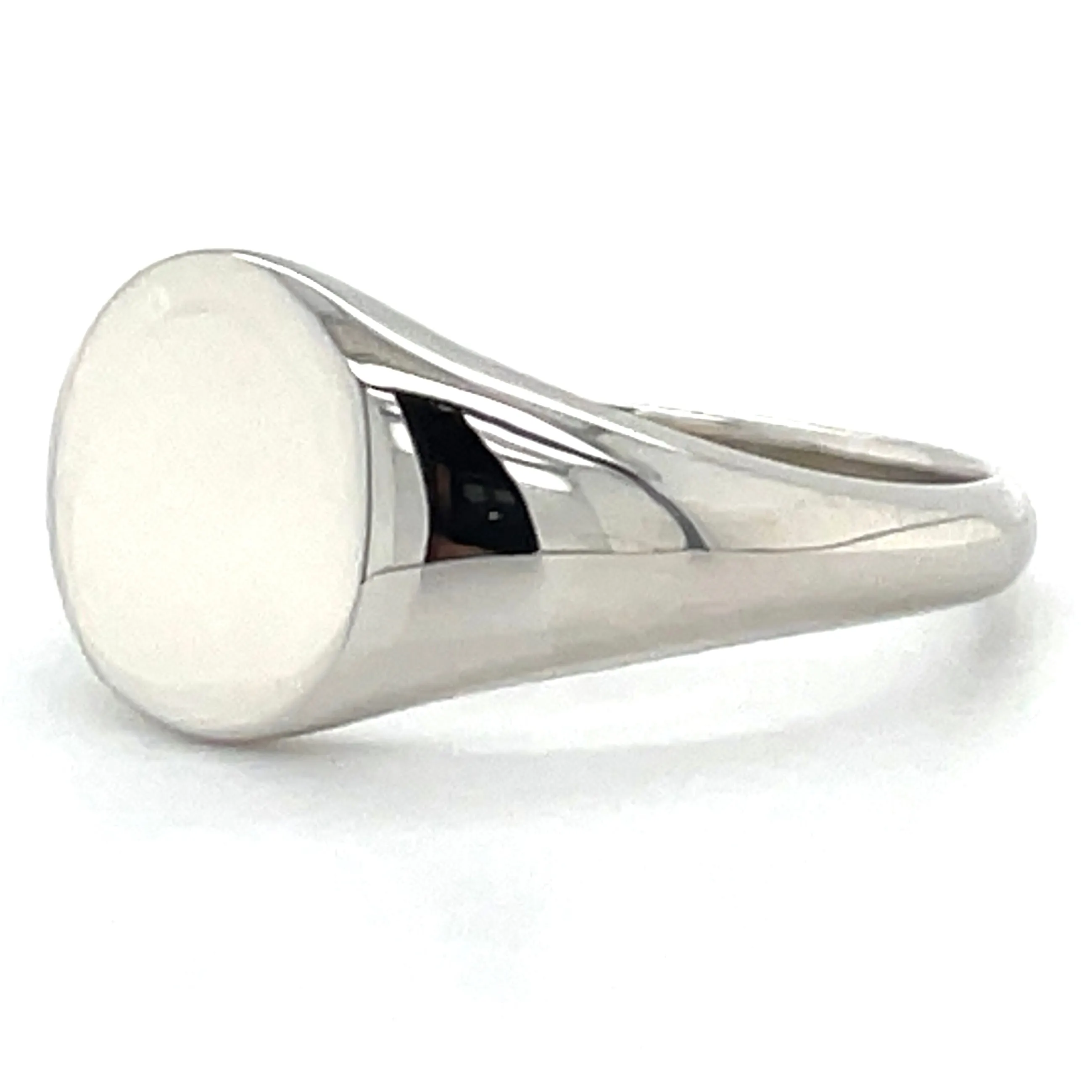 Sterling Silver Gents Round Signet Ring