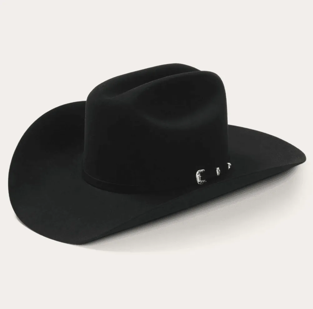 Stetson 30X El Patron 75 Premier Black Fur Felt Western Cowboy Hat SFEPTN-72420