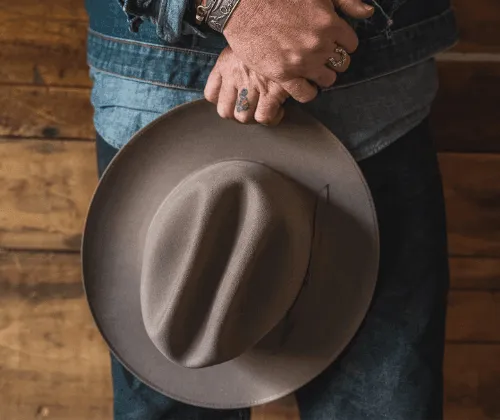 Stetson 6X Pure Open Road Grey Phantom Felt Western Cowboy Hat TFPRORB0526