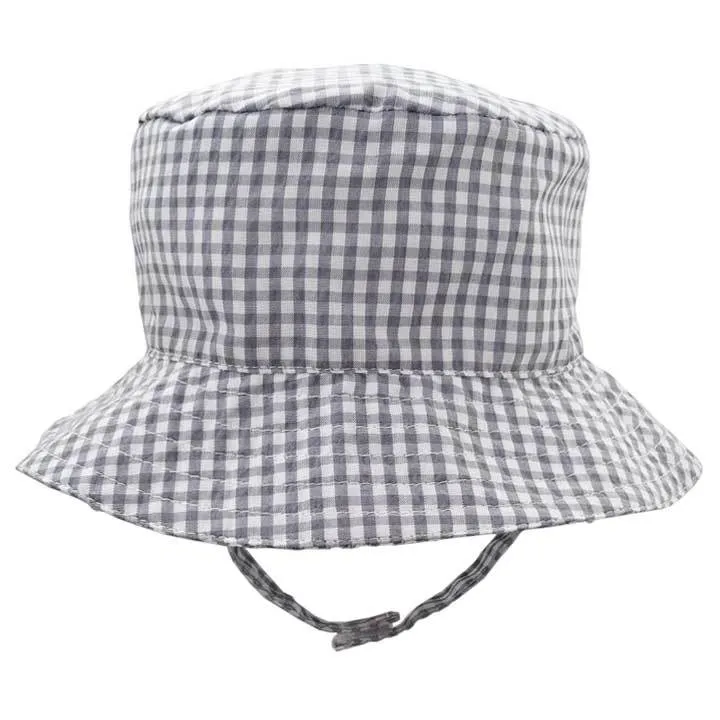 Storm Grey UPF 25  Seersucker Bucket Hat