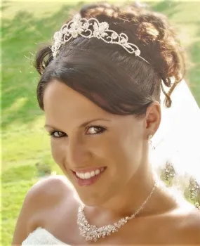 Stunning Elegant Crystal Swirl Bridal Tiara