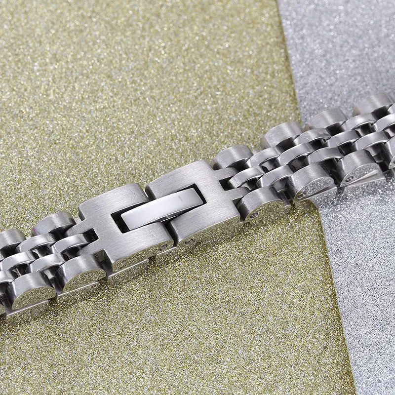 Stylish Personalized Stainless Steel Men's Watch Chain - Korean Edition