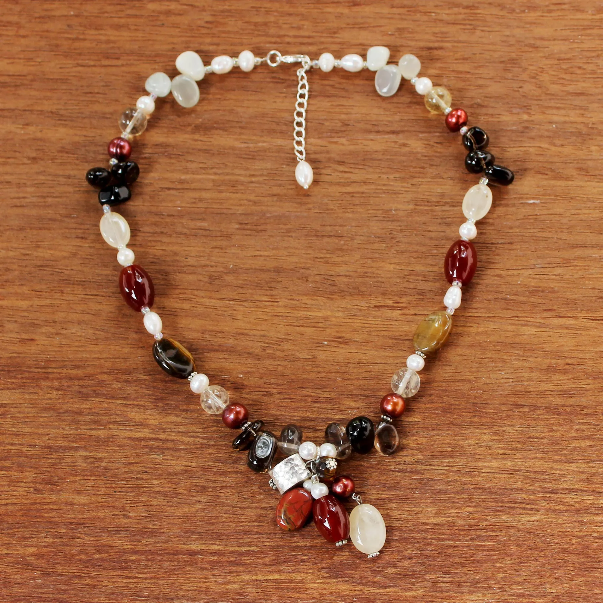 Sun Goddess Multi-Gem Beaded Necklace