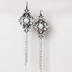 Tassel Brass Crystal Earrings Erda