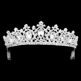 Teardrop Large Stone Accented Princess Tiara (Each)