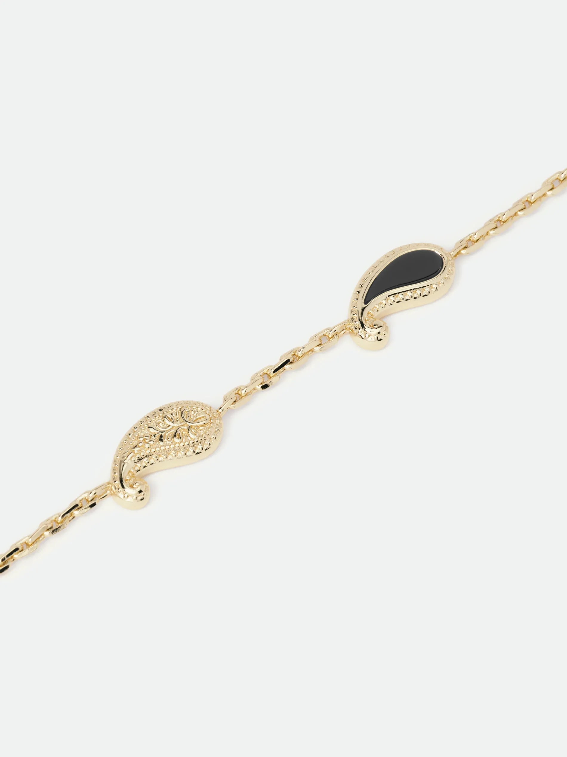 TEARS OF JOY BRACELET — 14K YELLOW GOLD/ONYX