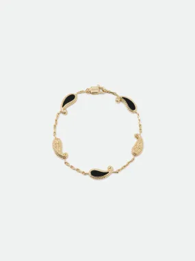 TEARS OF JOY BRACELET — 14K YELLOW GOLD/ONYX