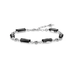 Thomas Sabo CZ Black Stones With Silver Stars Bracelet