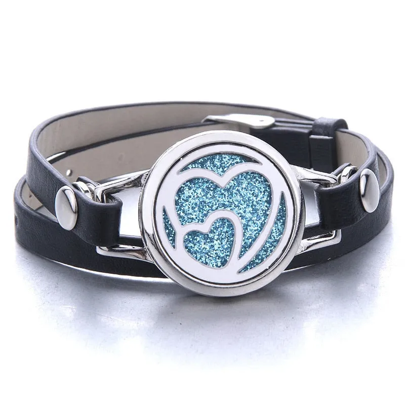 Tree of Life Essential Oil Diffuser Leather Bracelet