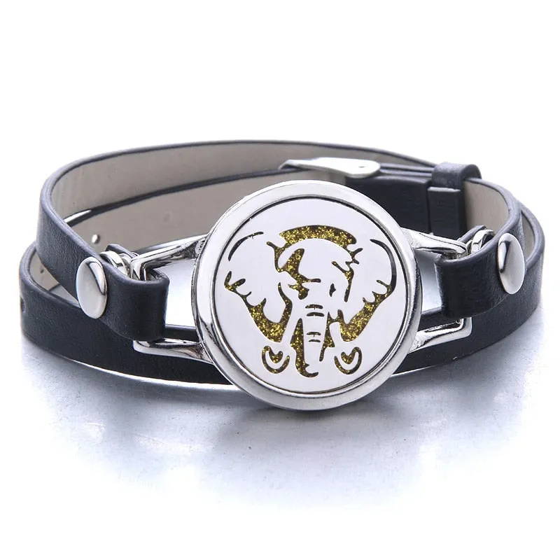 Tree of Life Essential Oil Diffuser Leather Bracelet