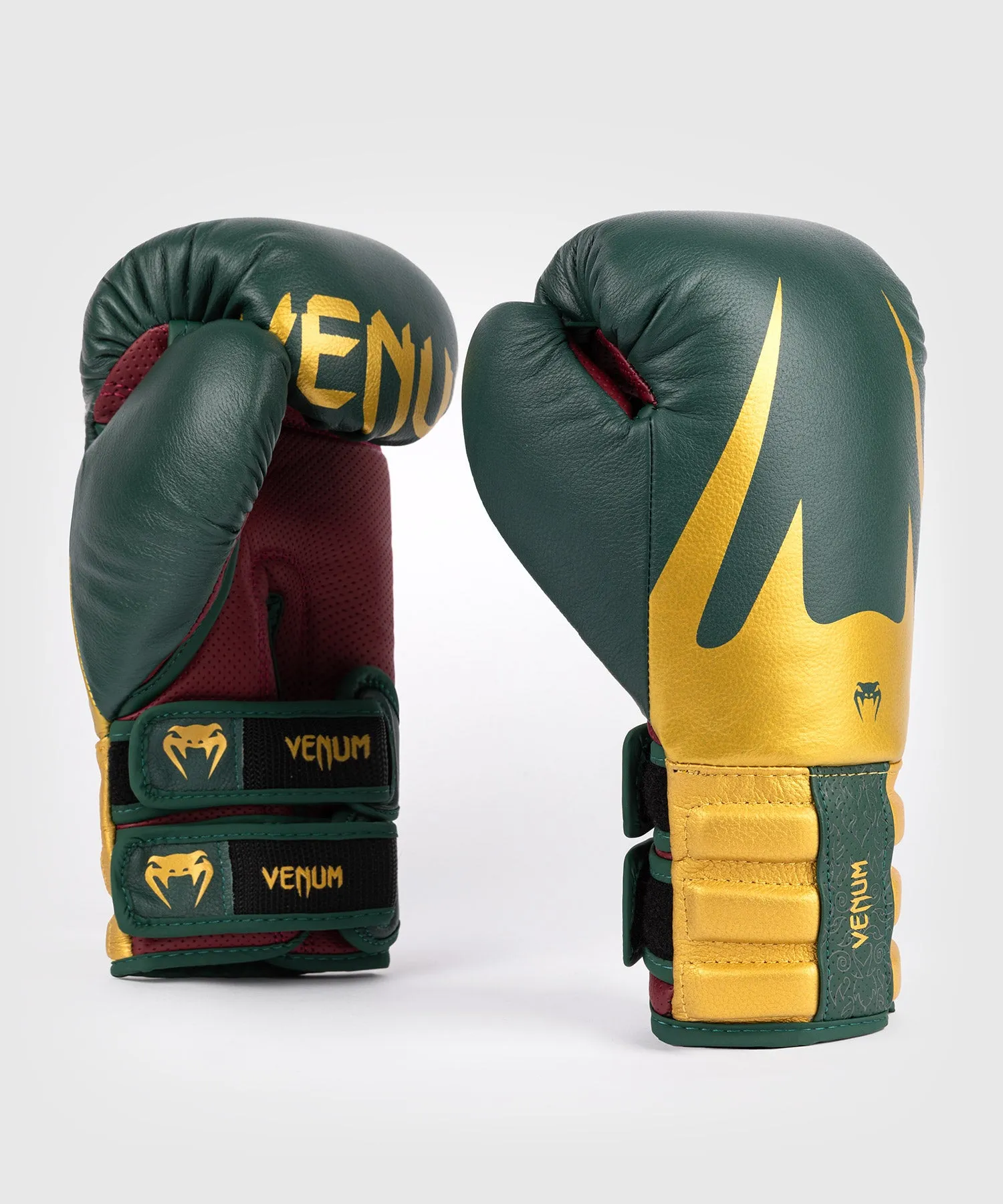 Venum Reverso Boxing Gloves - Emerald Green / Gold