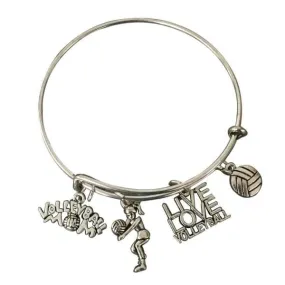 Volleyball Mom Bangle Bracelet