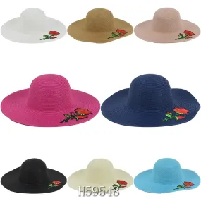 Wholesale Summer Sun Straw Hat Floppy Beach Cap H59548