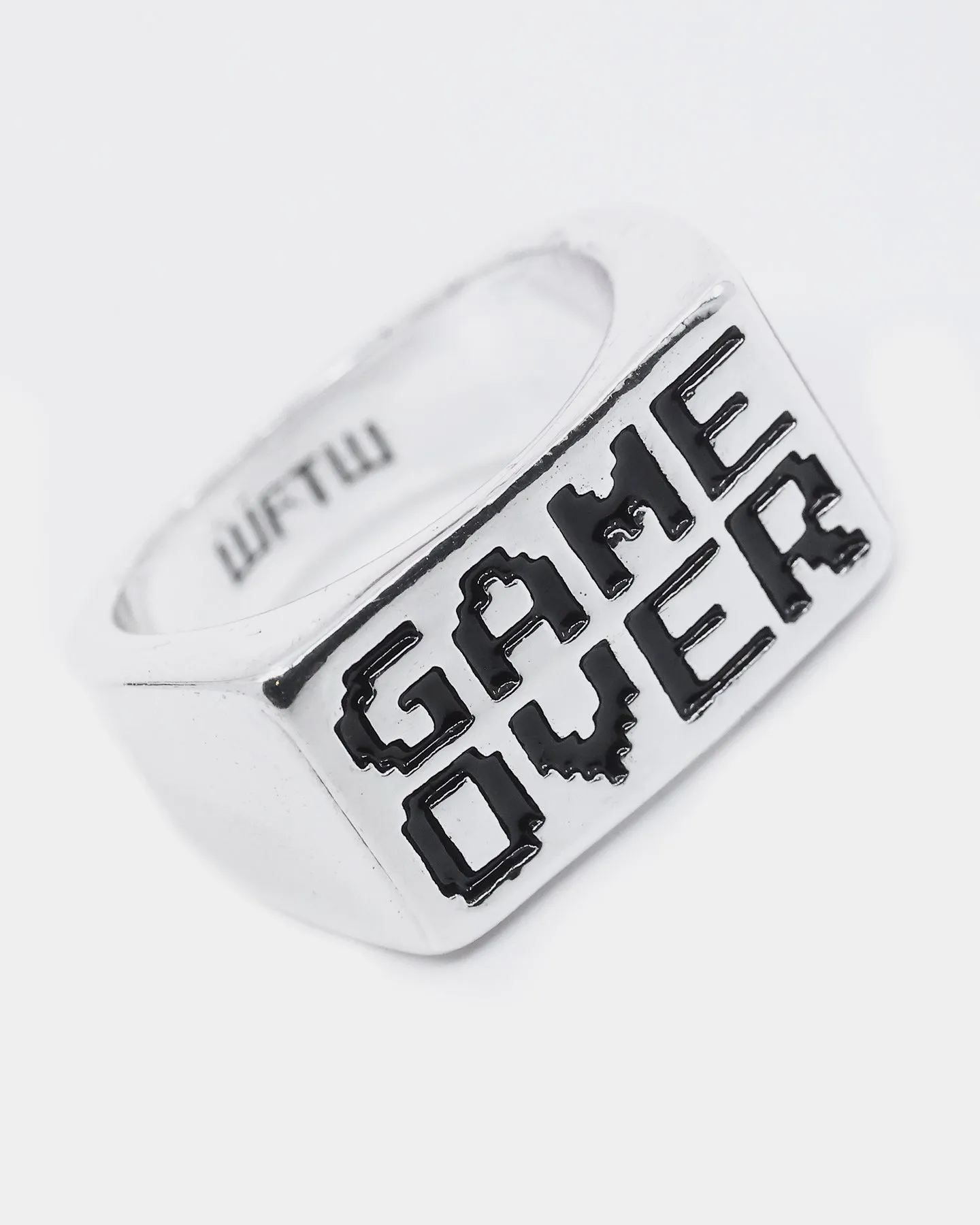 Wild For The Weekend Game Over Signet Ring (Large) Silver