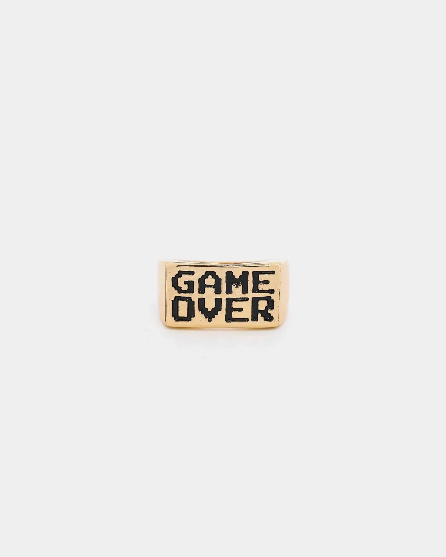 Wild For The Weekend Game Over Signet Ring (Medium) Gold