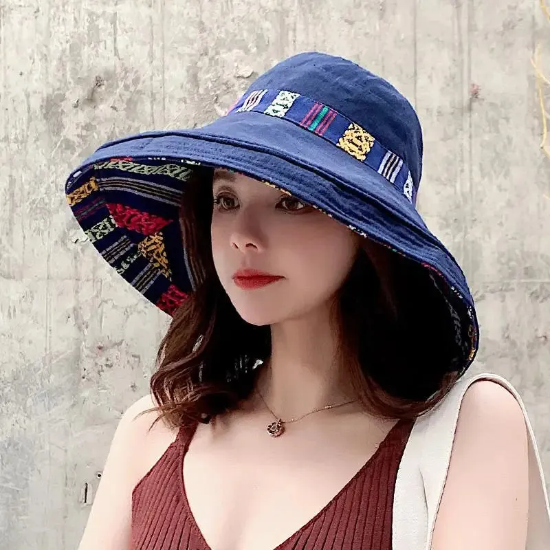 Women's Floppy Fisherman Cap for Women - Stylish Sun Protection Hat in Cotton for Outdoor Activities