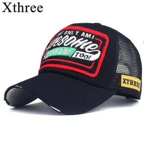 Xthree Summer Baseball Cap Embroidery Mesh Cap Hats