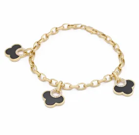 Yellow Gold 14K Fashion Bracelet With Diamonds