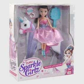 Zuru Sparkle Girlz Princess Doll with Unicorn Horse Playset